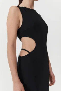 Arc Cut Out Dress - Black|St. Agni Fashion