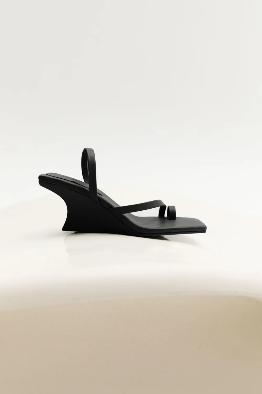 Architectural Wedge - Black|St. Agni Fashion