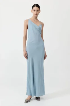 Asymm Drape Maxi Dress -|St. Agni Shop