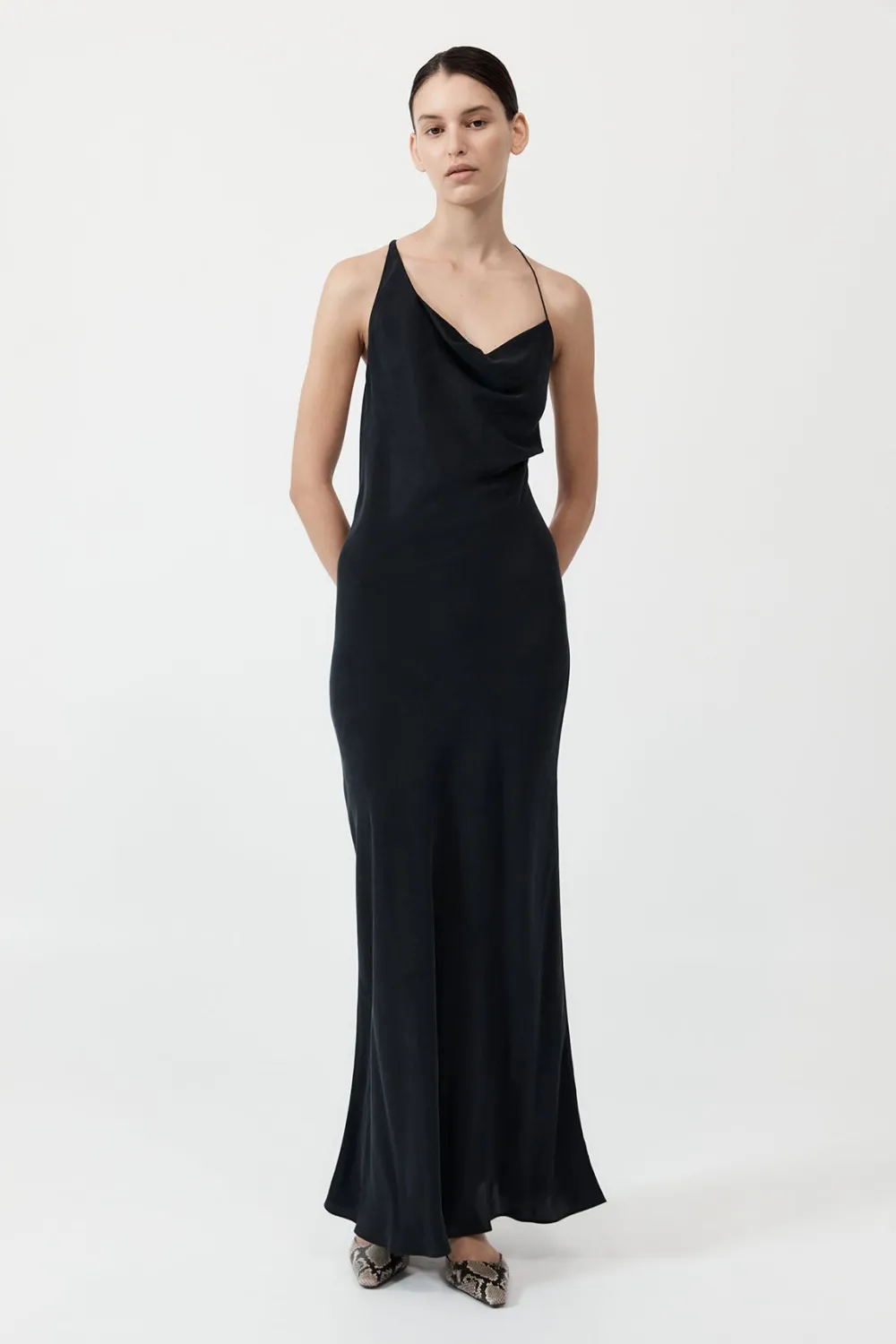 Asymm Drape Maxi Dress -|St. Agni Cheap