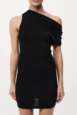 Asymmetric Knit Mini Dress -|St. Agni Outlet