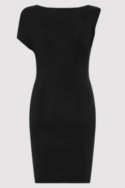 Asymmetric Knit Mini Dress -|St. Agni Outlet