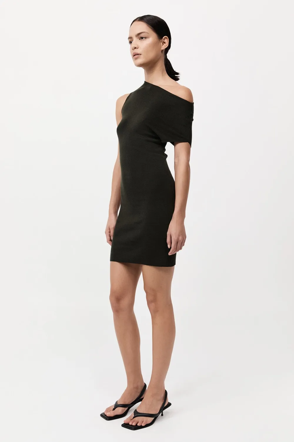 Asymmetric Knit Mini Dress -|St. Agni Store