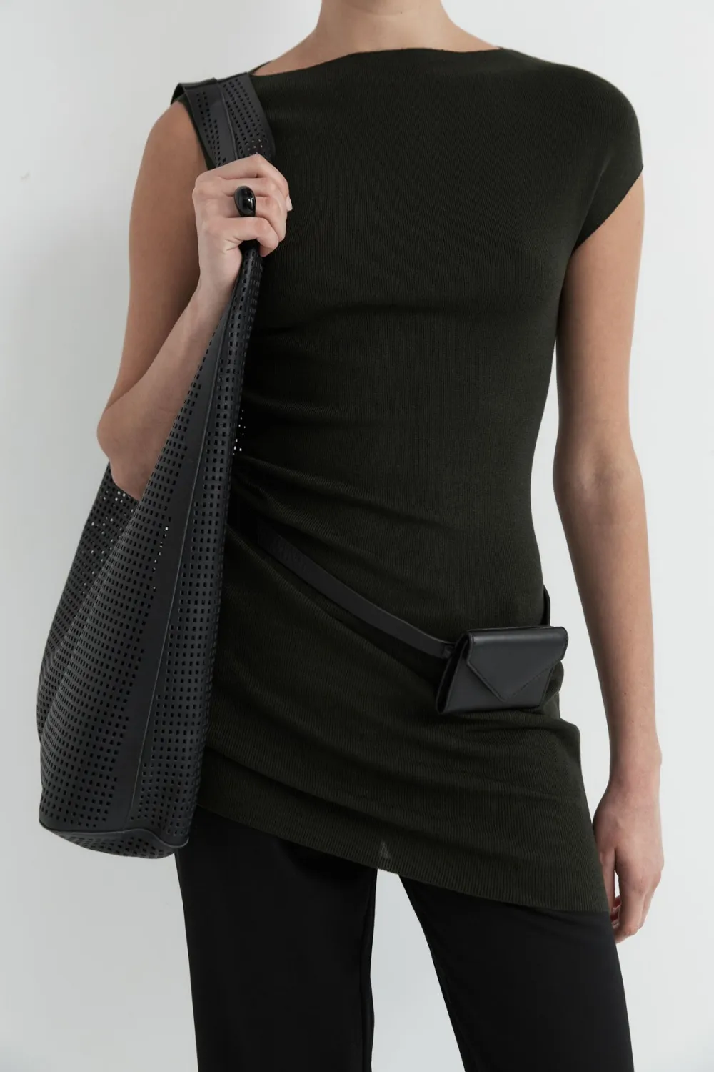 Asymmetric Knit Mini Dress -|St. Agni Store