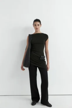 Asymmetric Knit Mini Dress -|St. Agni Store