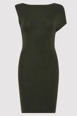 Asymmetric Knit Mini Dress -|St. Agni Store