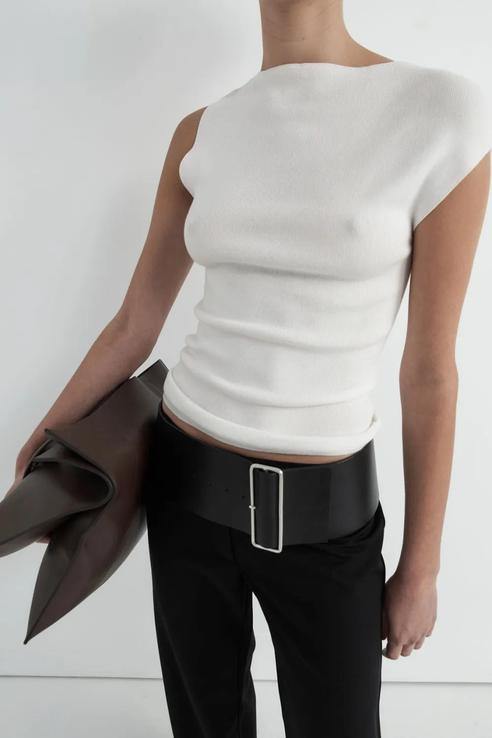 Asymmetric Knit Top -|St. Agni Flash Sale