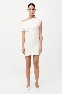 Asymmetric Mini Dress - Ivory|St. Agni Shop