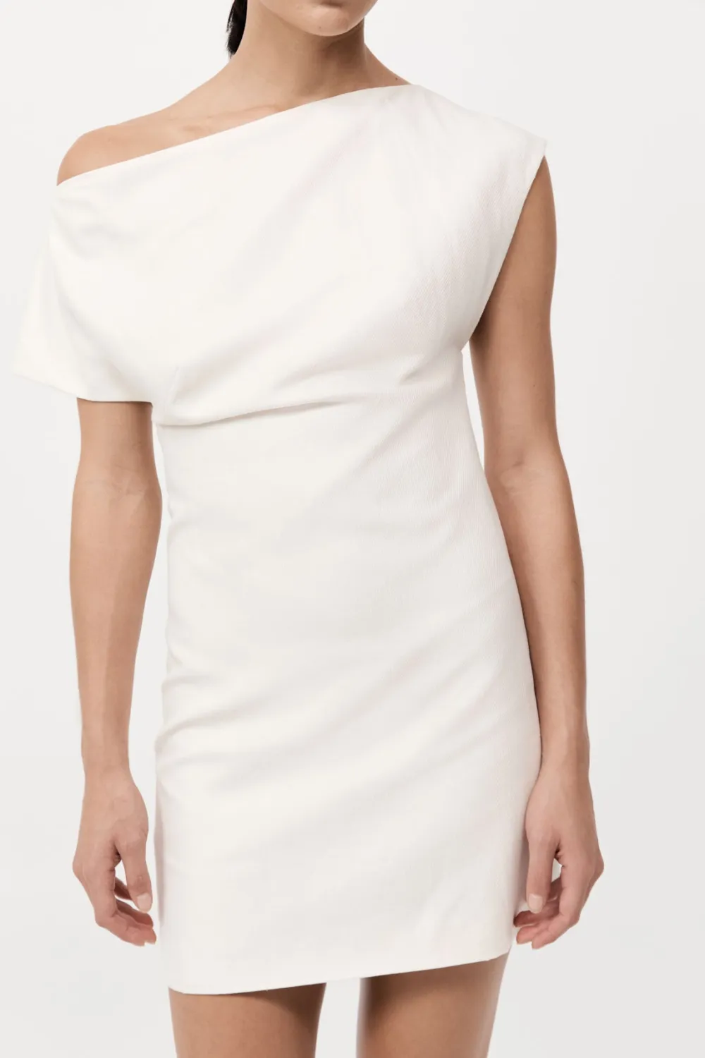 Asymmetric Mini Dress - Ivory|St. Agni Shop