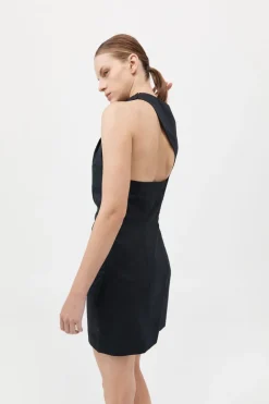 Asymmetric Tuck Mini Dress -|St. Agni Outlet
