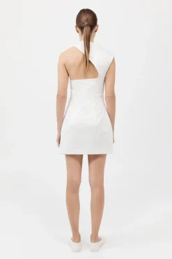 Asymmetric Tuck Mini Dress -|St. Agni New
