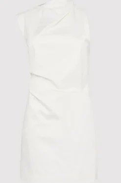 Asymmetric Tuck Mini Dress -|St. Agni New