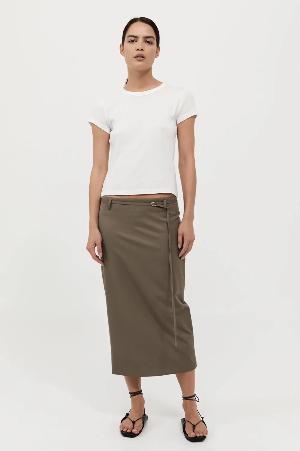 Belted Pencil Skirt -|St. Agni Discount