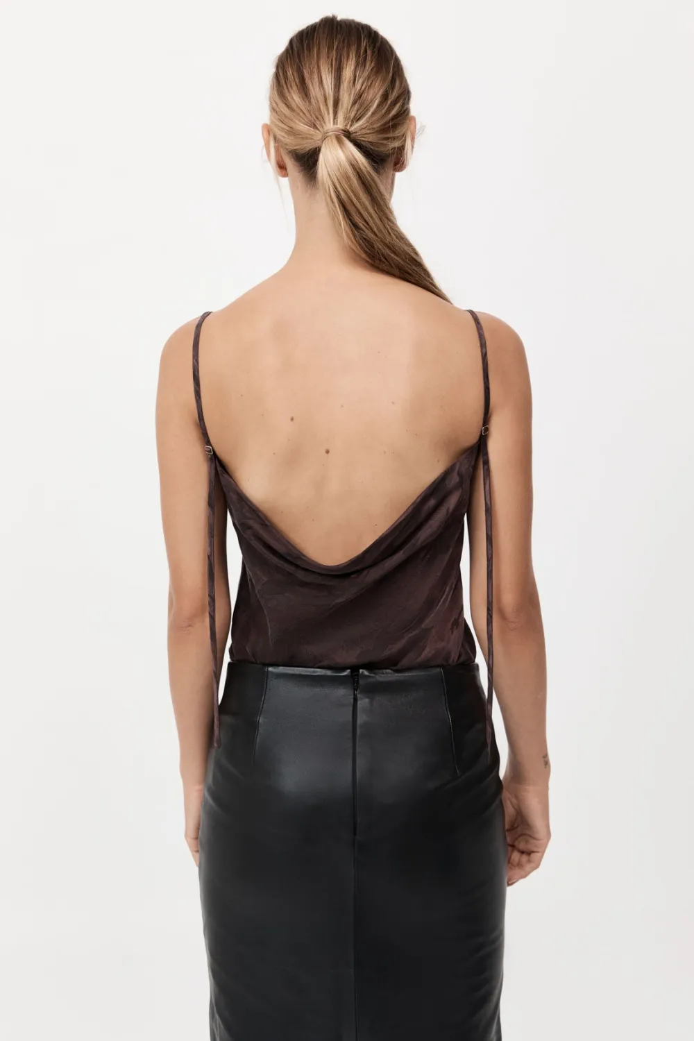 Bias Slip Cami - Chocolate Plum|St. Agni Outlet