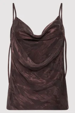 Bias Slip Cami - Chocolate Plum|St. Agni Outlet
