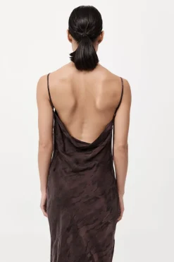 Bias Slip Dress - Chocolate Plum|St. Agni Hot