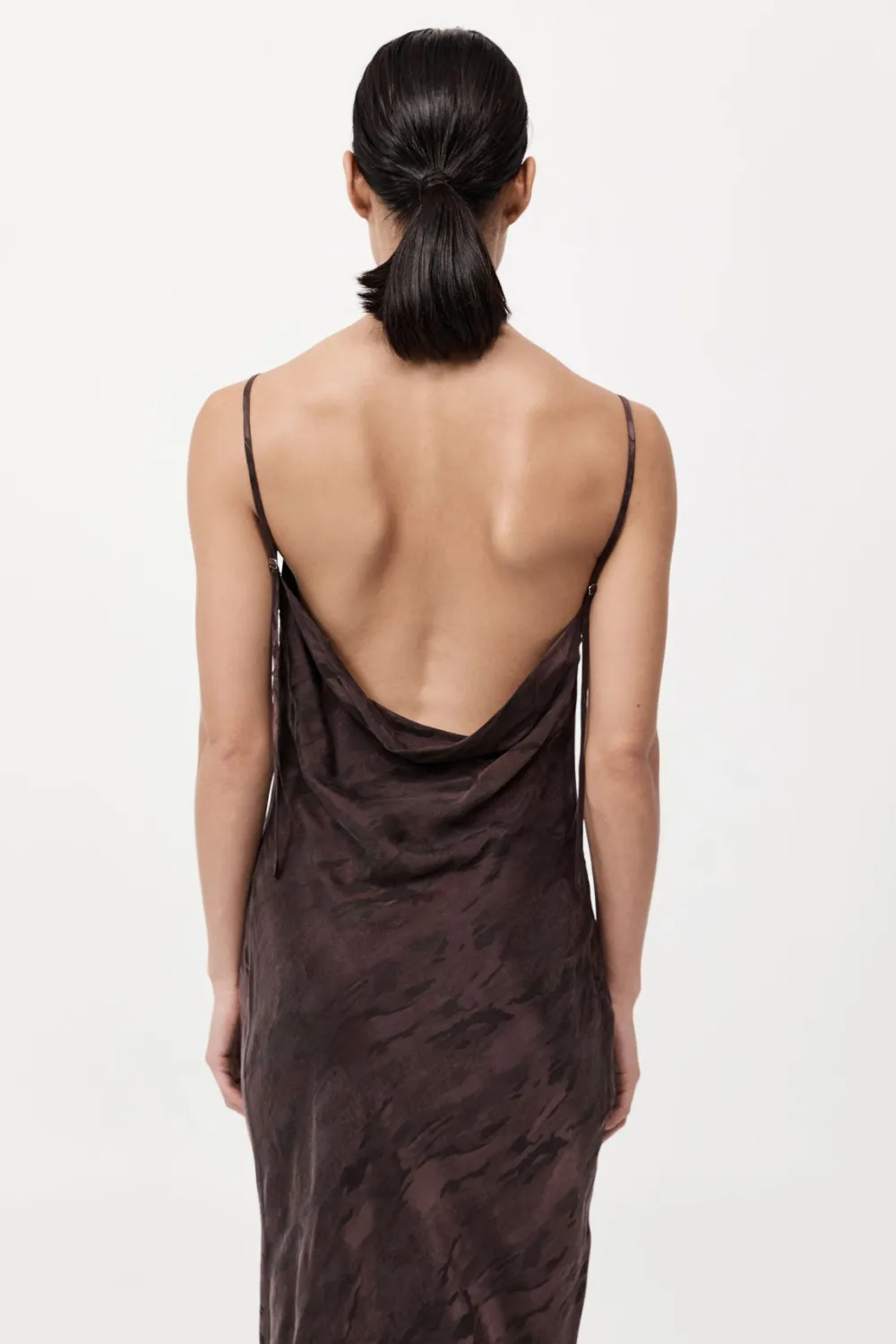 Bias Slip Dress - Chocolate Plum|St. Agni Hot