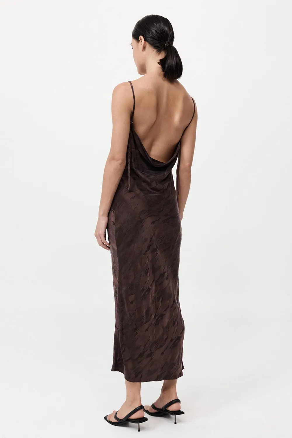 Bias Slip Dress - Chocolate Plum|St. Agni Hot