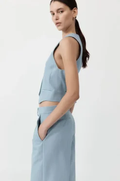 Carter Vest - Stone Blue|St. Agni Outlet