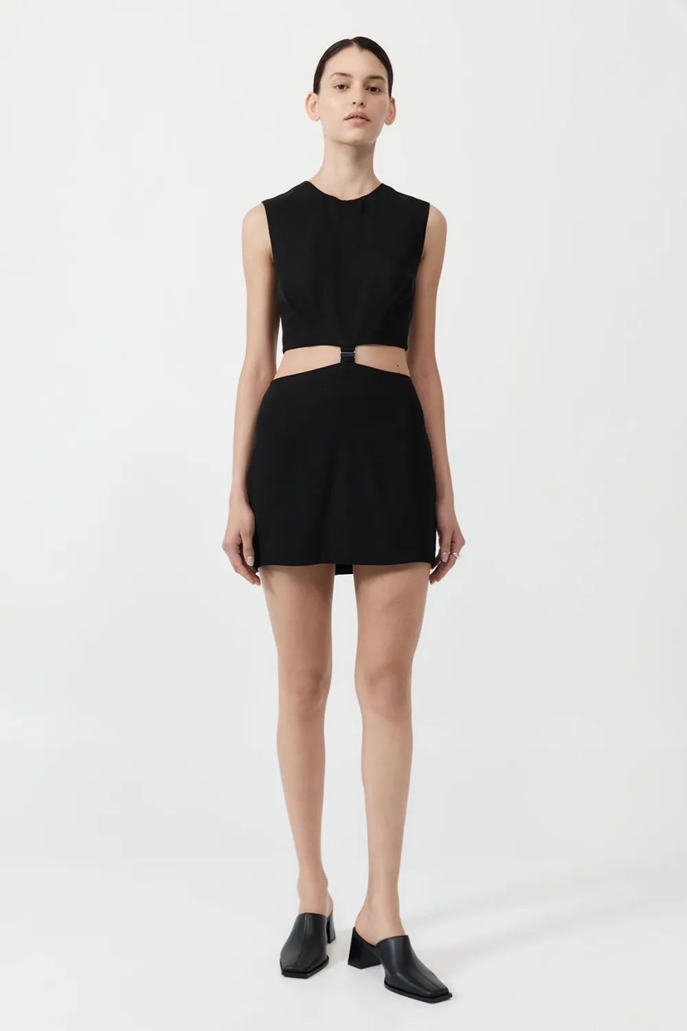 Clip Buckle Mini Dress -|St. Agni New