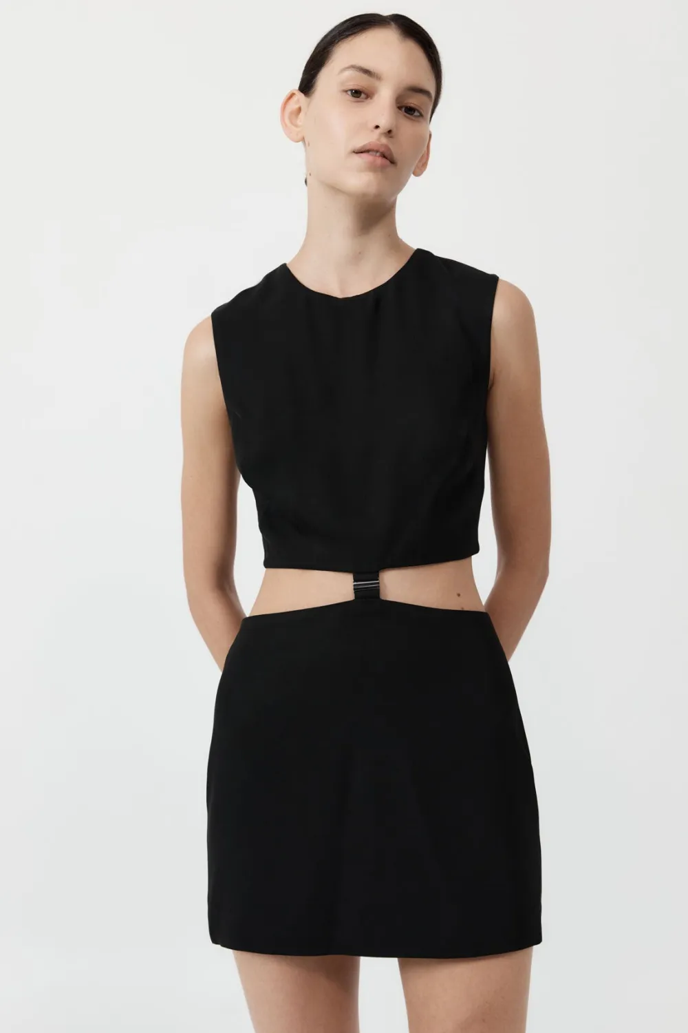 Clip Buckle Mini Dress -|St. Agni New