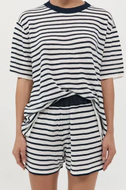 Copain Knit Shorts - Brenton Stripe|St. Agni Sale