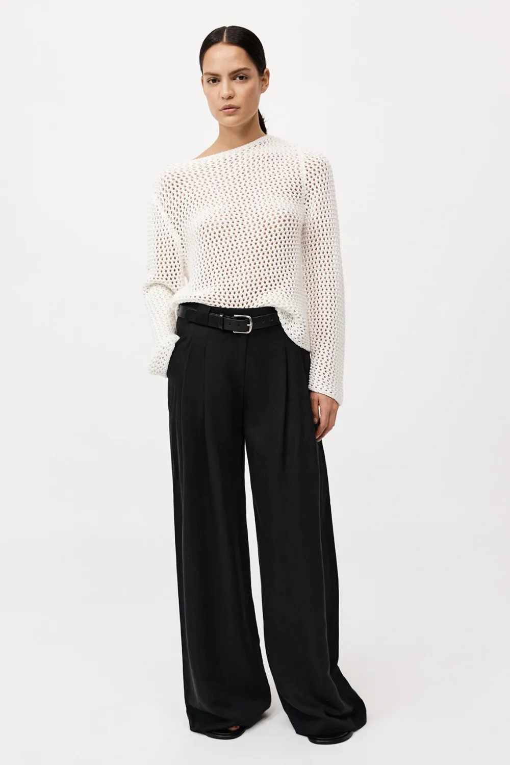 Cotton Crochet Jumper -|St. Agni Cheap