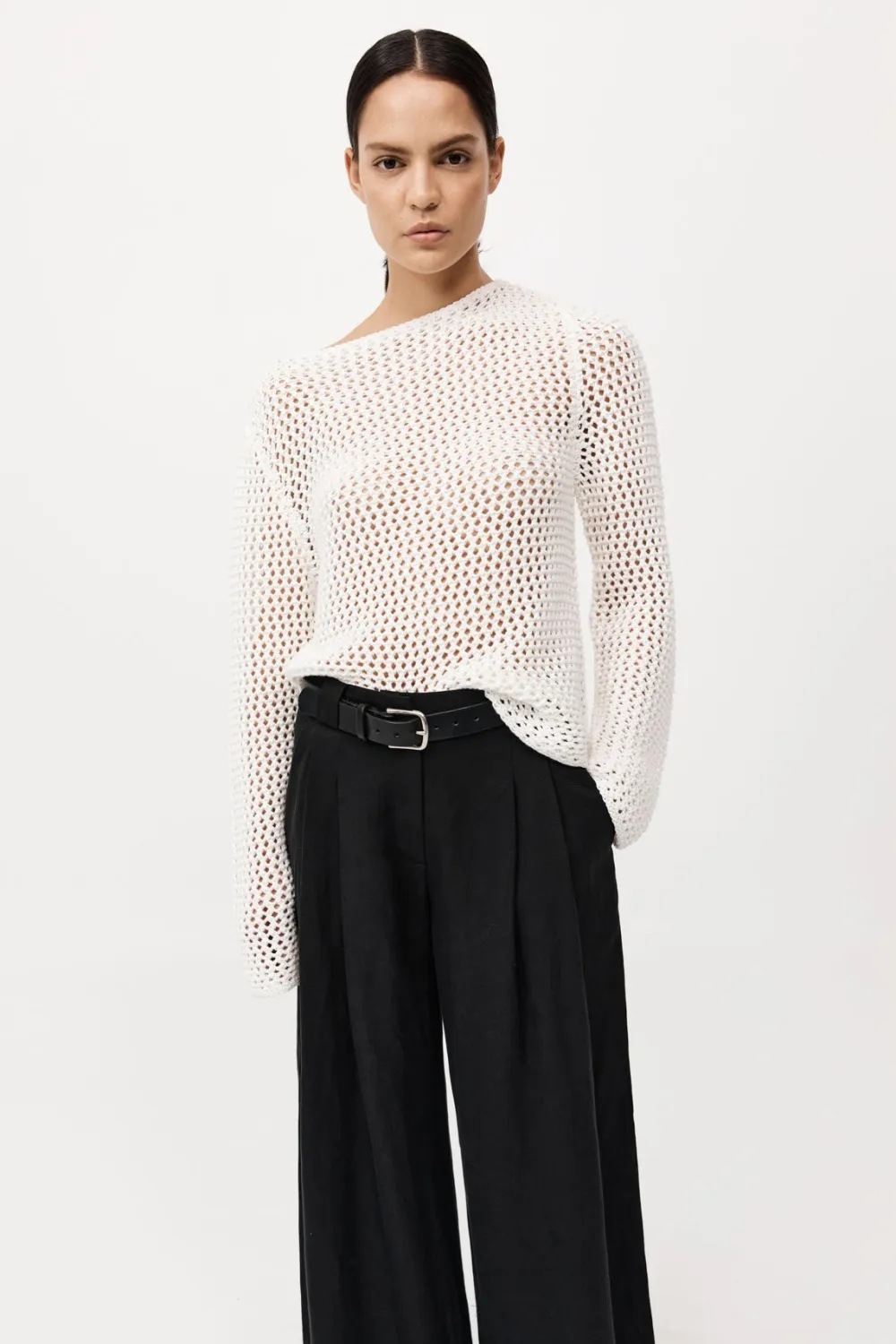 Cotton Crochet Jumper -|St. Agni Cheap