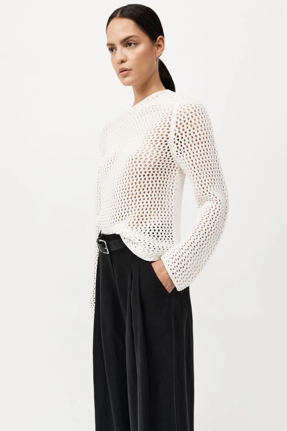 Cotton Crochet Jumper -|St. Agni Cheap