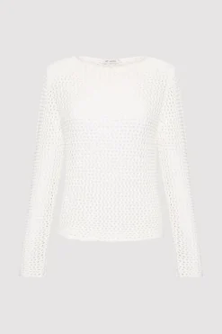 Cotton Crochet Jumper -|St. Agni Cheap