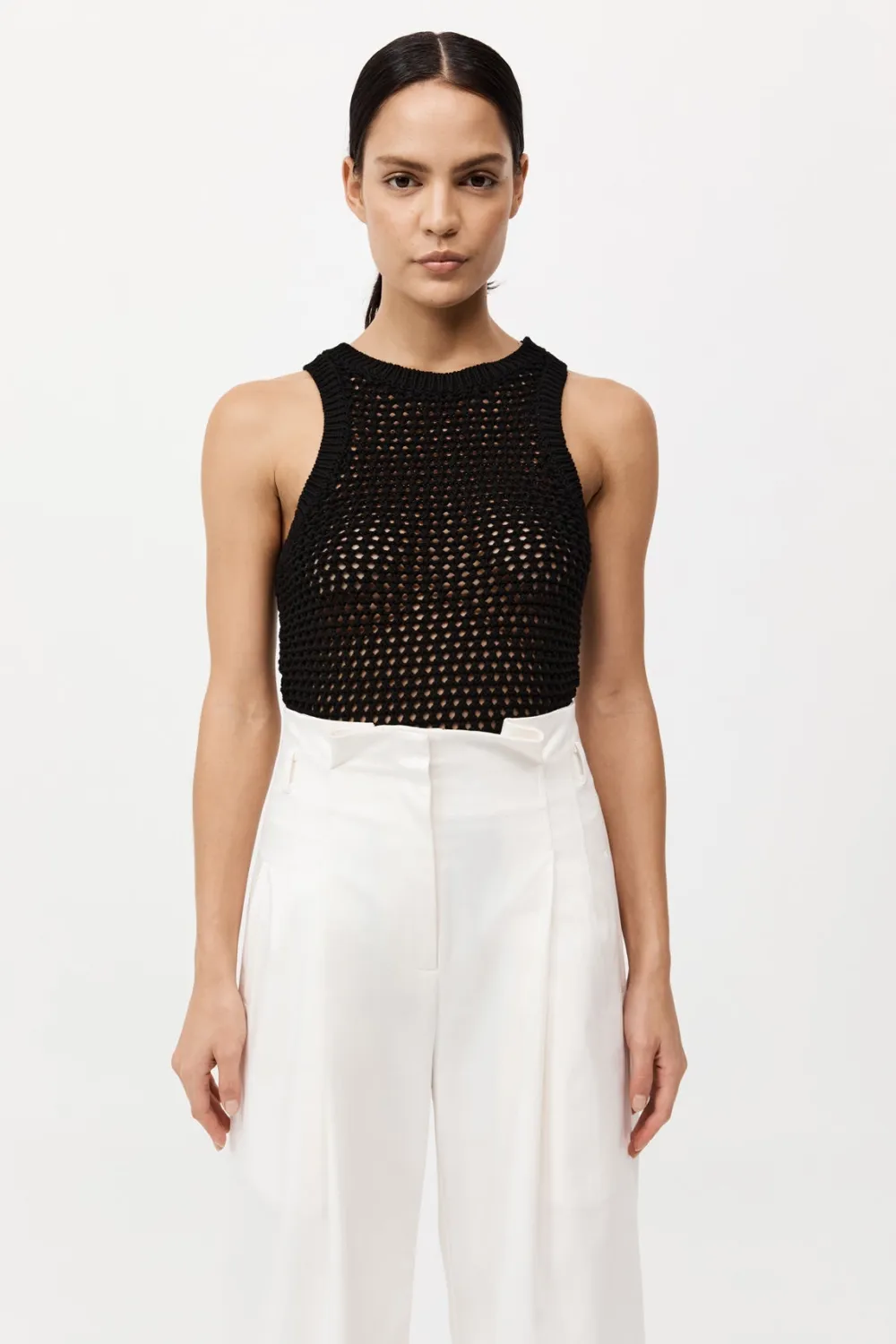 Cotton Crochet Tank -|St. Agni Sale