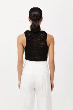 Cotton Crochet Tank -|St. Agni Sale