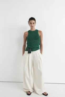 Cotton Crochet Tank -|St. Agni Shop