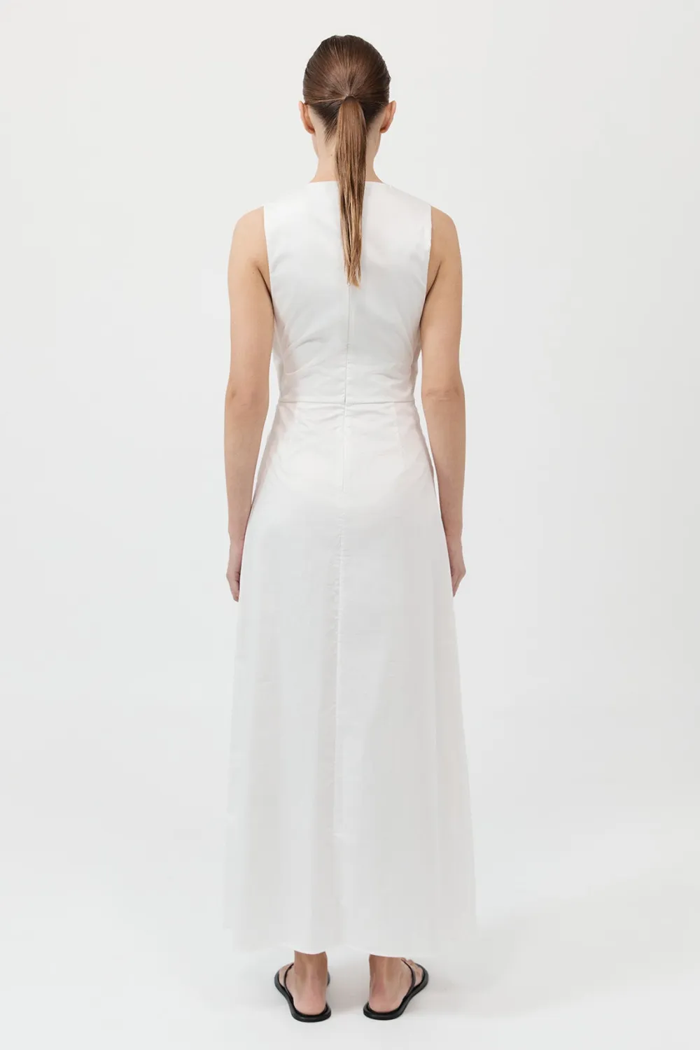 Cotton Gathered Dress -|St. Agni New
