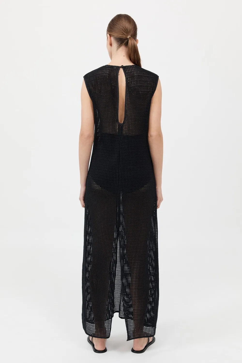 Cotton Grid Dress -|St. Agni Flash Sale