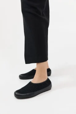 Cotton Grid Flats - Black|St. Agni Discount