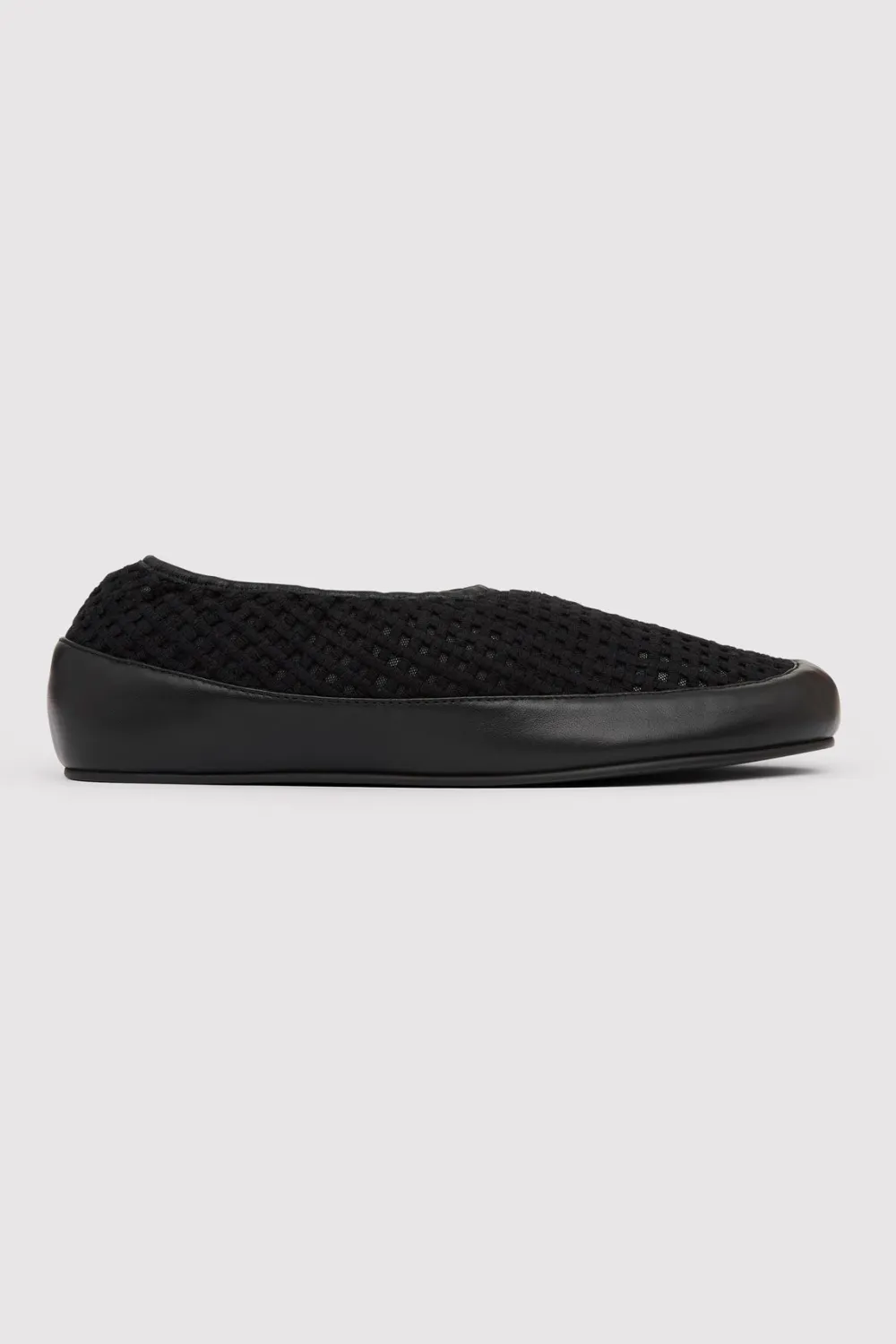 Cotton Grid Flats - Black|St. Agni Discount