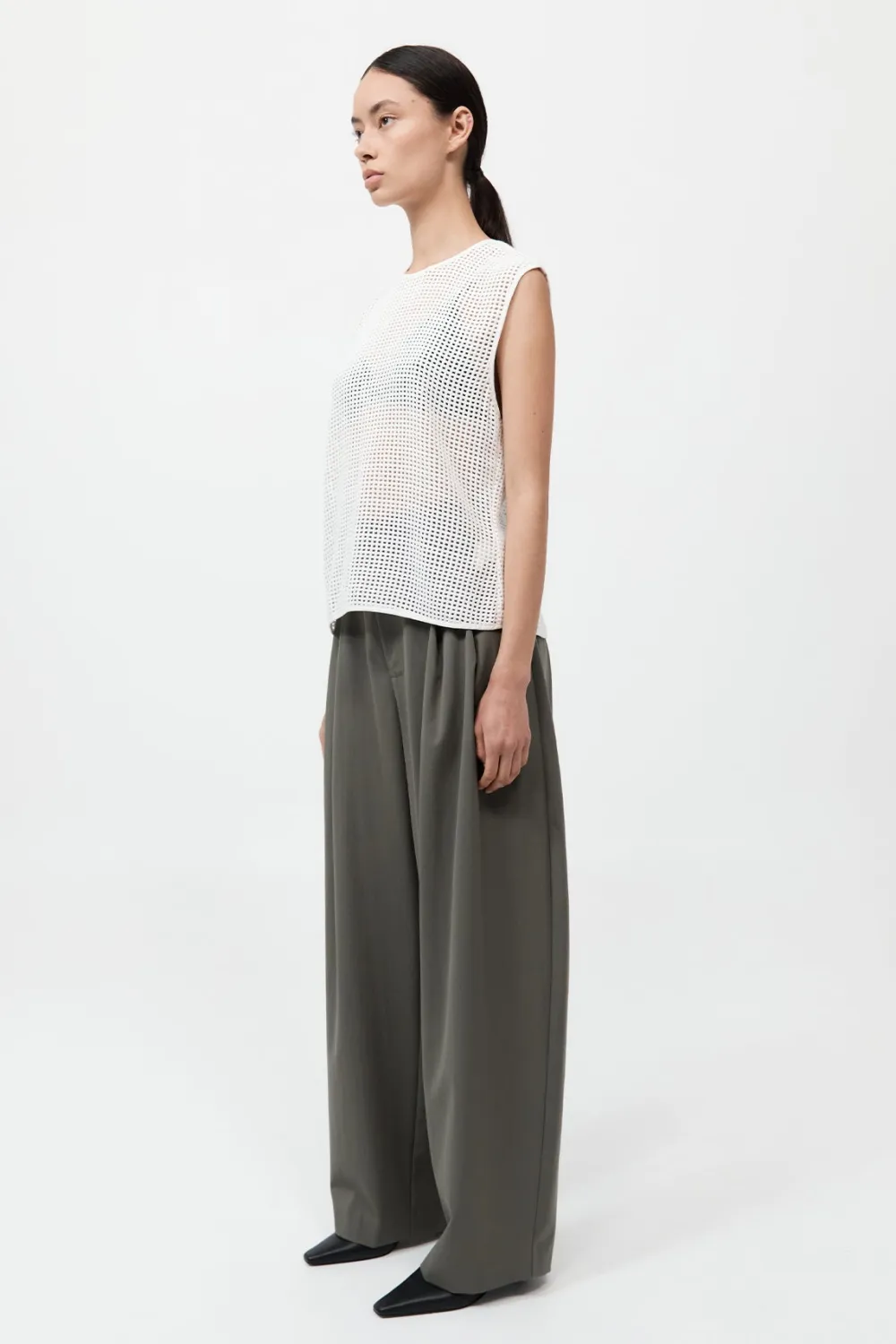 Cotton Grid Shell Top -|St. Agni Best