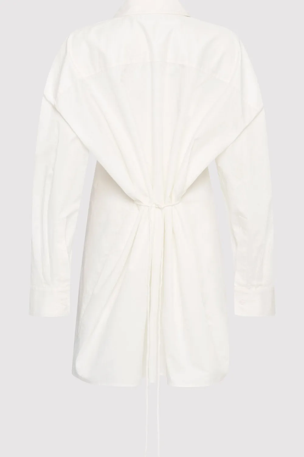 Cotton Oversized Shirt Dress - White|St. Agni Hot