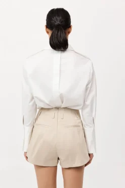 Cotton Paperbag Waist Shorts -|St. Agni Cheap