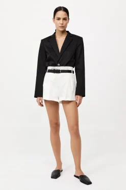 Cotton Paperbag Waist Shorts -|St. Agni Hot