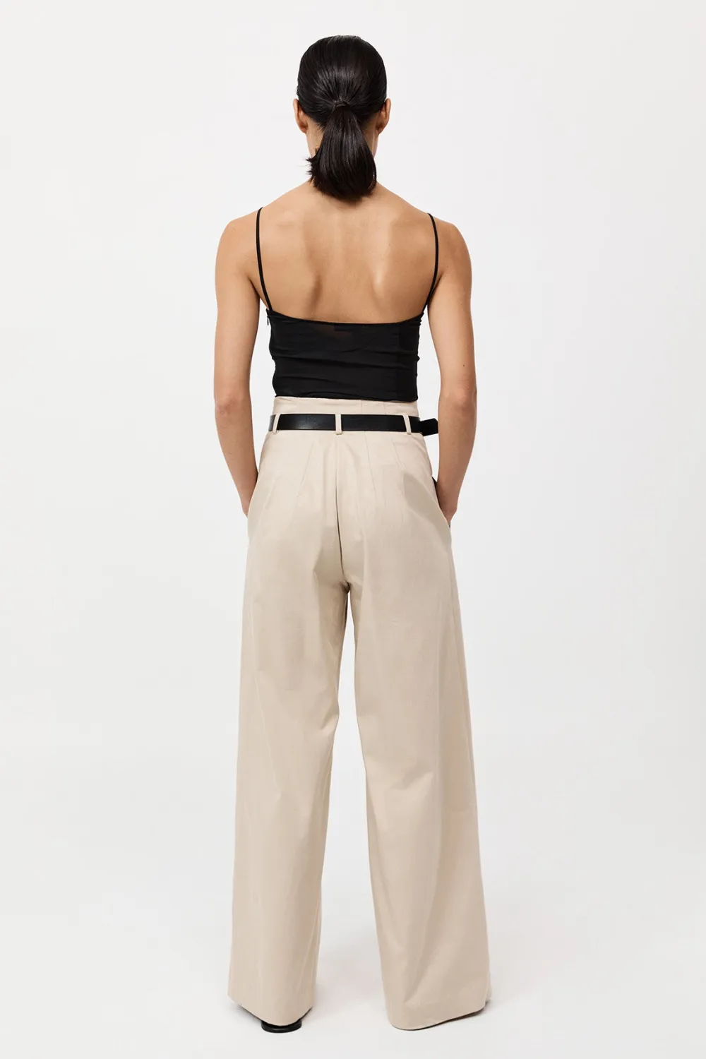 Cotton Paperbag Waist Trousers -|St. Agni Hot