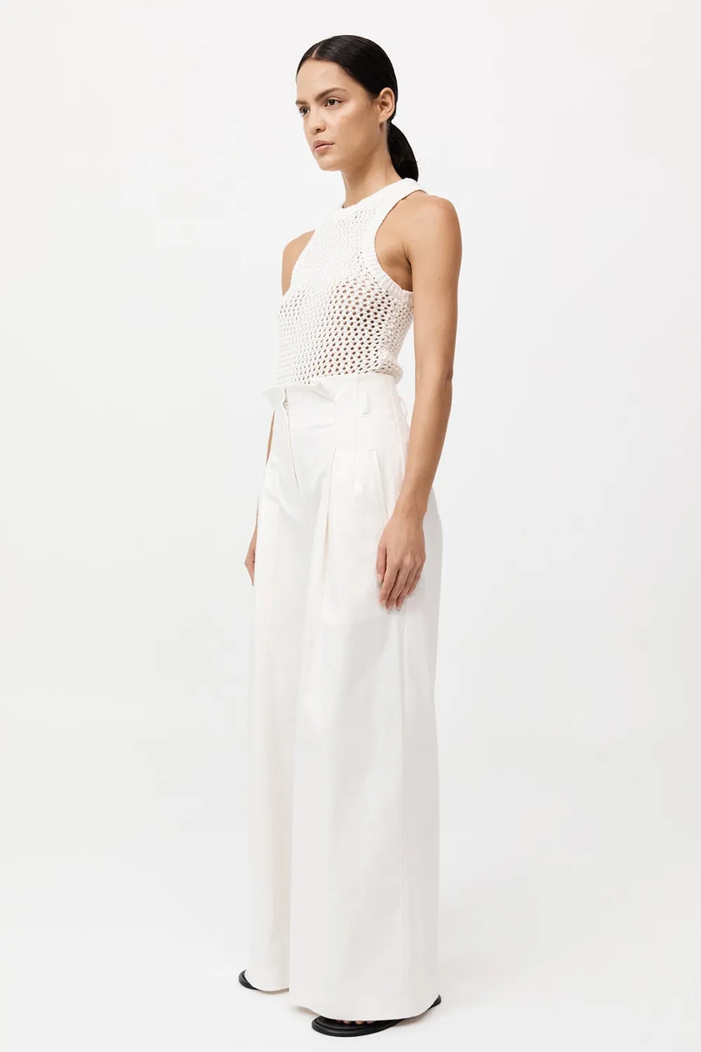 Cotton Paperbag Waist Trousers -|St. Agni Cheap