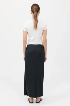 Cotton Tuck Midi Skirt -|St. Agni Cheap