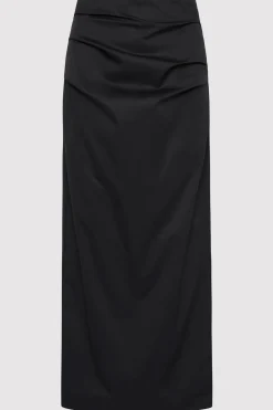 Cotton Tuck Midi Skirt -|St. Agni Cheap