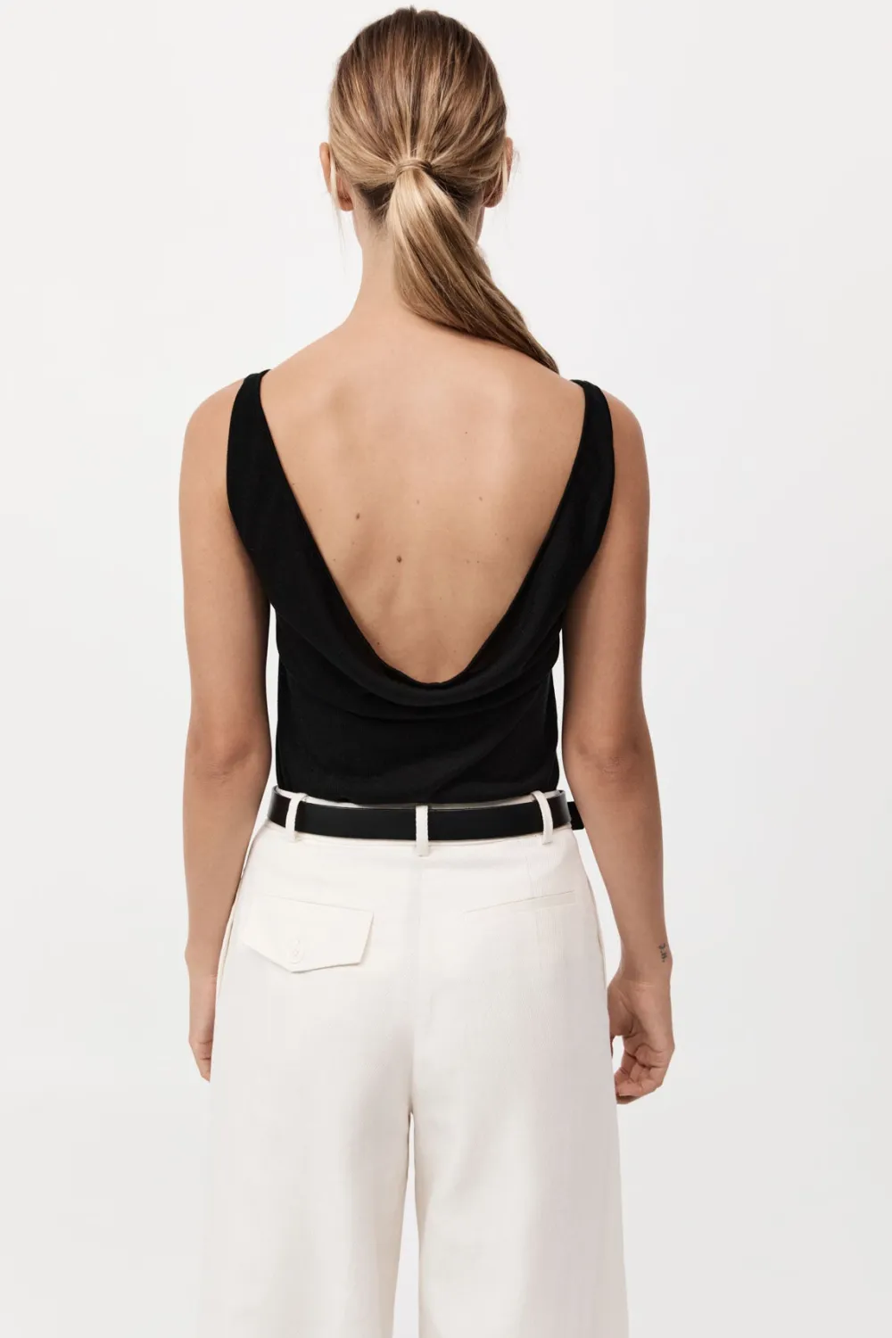 Cowl Back Cami - Black|St. Agni Cheap