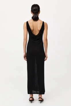 Cowl Back Cami Dress - Black|St. Agni Clearance