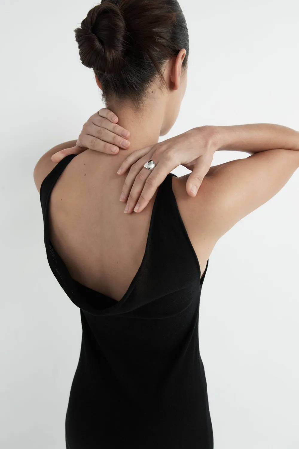 Cowl Back Cami Dress - Black|St. Agni Clearance