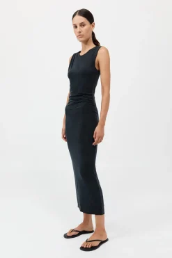 Cupro Jersey Drape Dress -|St. Agni Shop