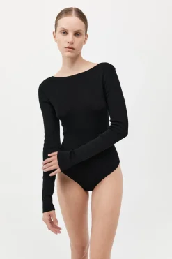 Cut Out Bodysuit - Black|St. Agni Outlet
